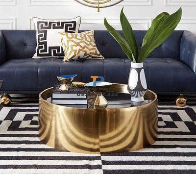 Bàn trà sofa inox mạ vàng TP 013 Bàn trà sofa inox mạ vàng TP 013