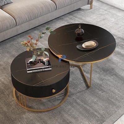 Bàn trà sofa inox mạ vàng TP 017 Bàn trà sofa inox mạ vàng TP 017