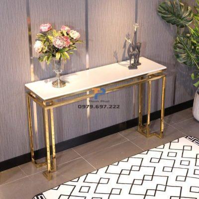 Bàn console inox mạ vàng TP 003