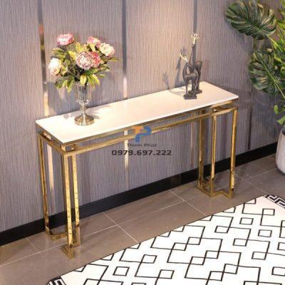 Bàn console inox mạ vàng TP 003 Bàn console inox mạ vàng TP 003