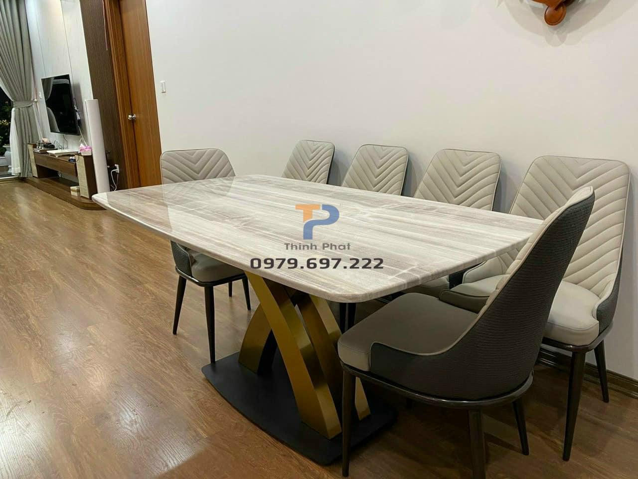 Bàn ăn inox mạ vàng TP 016 Bàn ăn inox mạ vàng TP 016