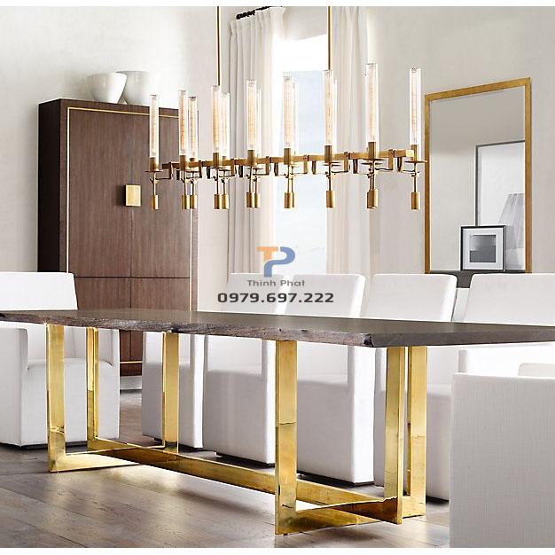 Bàn ăn inox mạ vàng TP 038 Bàn ăn inox mạ vàng TP 038