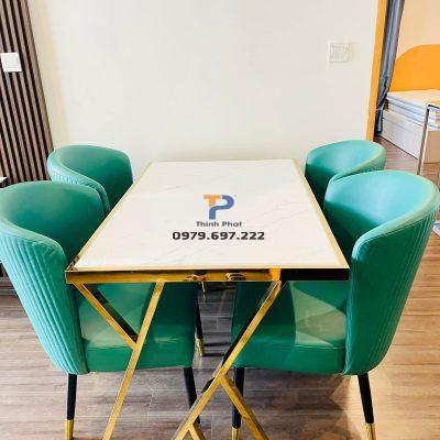 Bàn ăn inox mạ vàng TP 020 Bàn ăn inox mạ vàng TP 020