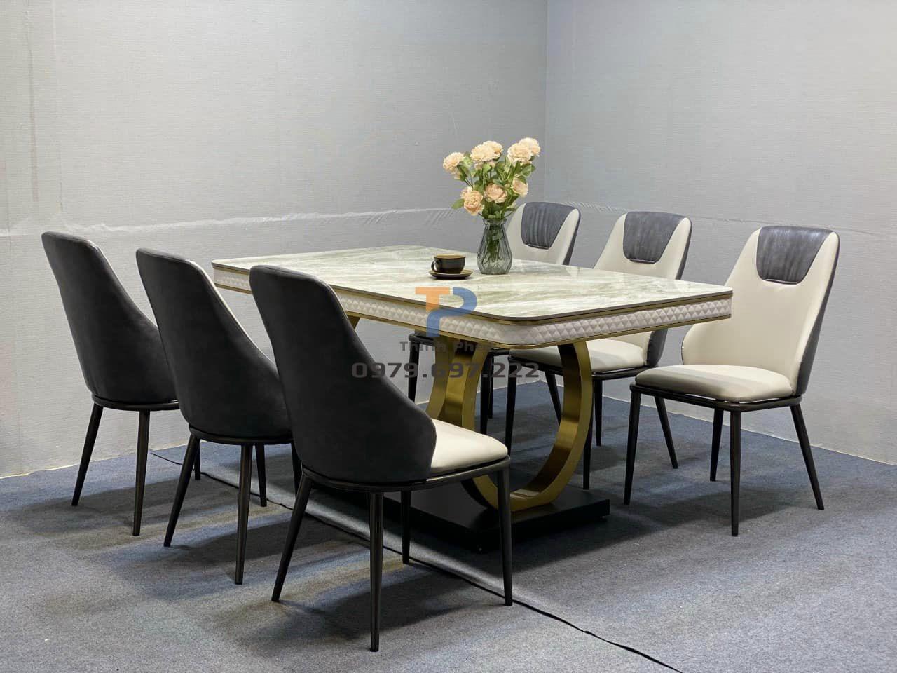 Bàn ăn inox mạ vàng TP 023 Bàn ăn inox mạ vàng TP 023