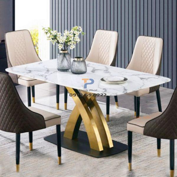 Bàn ăn inox mạ vàng TP 001 Bàn ăn inox mạ vàng TP 001