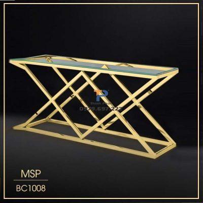 Bàn console Trang Trí Inox mạ vàng – BC 1008