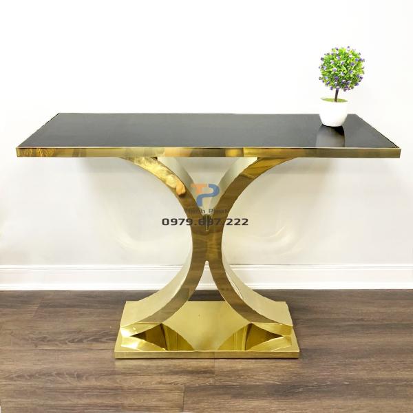 Bàn console inox mạ vàng TP 002 Bàn console inox mạ vàng TP 002