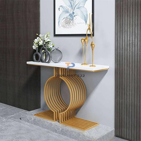 Bàn console inox mạ vàng TP 001 Bàn console inox mạ vàng TP 001