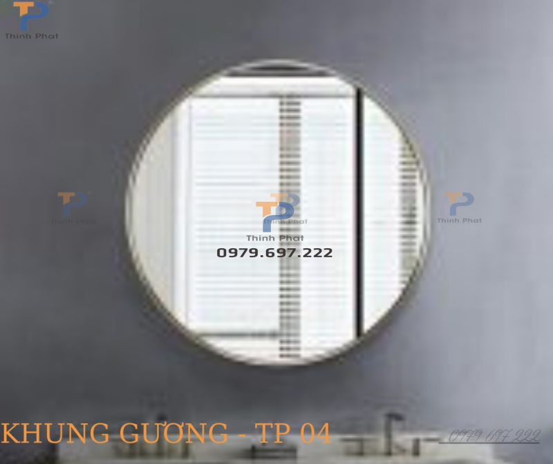 Gương inox mạ vàng TP 001