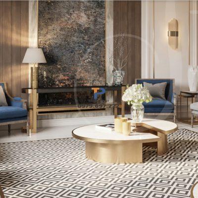 Bàn ăn inox mạ vàng TP 006 Bàn ăn inox mạ vàng TP 006