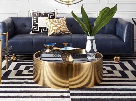 Bàn trà sofa inox mạ vàng TP 007 Bàn trà sofa inox mạ vàng TP 007