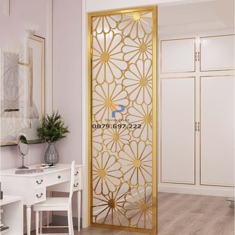 Vách ngăn inox mạ vàng TP 017 Vách ngăn inox mạ vàng TP 017