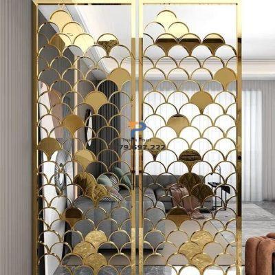 Vách ngăn inox mạ vàng TP 001 Vách ngăn inox mạ vàng TP 001