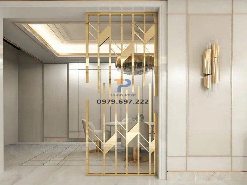 Vách ngăn inox mạ vàng TP 011 Vách ngăn inox mạ vàng TP 011