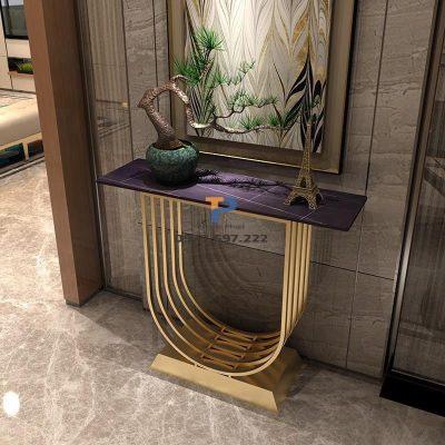 Bàn console inox mạ vàng TP 009 Bàn console inox mạ vàng TP 009