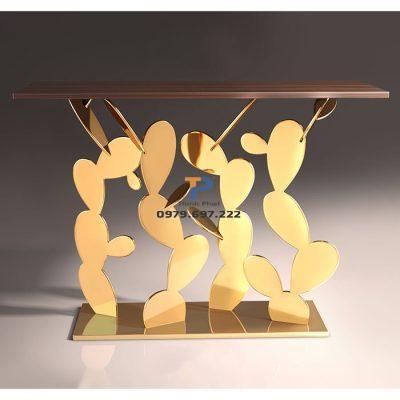 Bàn console inox mạ vàng Bàn console inox mạ vàng