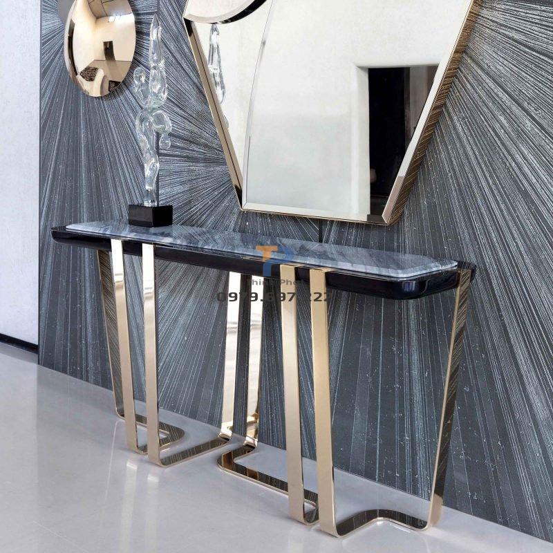 Bàn console inox mạ vàng TP 024 Bàn console inox mạ vàng TP 024